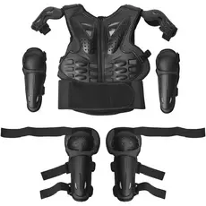 Kit Proteção Motocross Infantil Colete Joelheira Cotoveleira 4-10 Anos