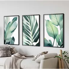 Quadro Decorativo Folhas Tropical Botânico minimalista , decoração casa Quadro Decorativo Tropical Folhas Minimalista tamanho grande Decoração para sala casa cozinha quarto Quadro decorativo abstrata Moderno Decoração Folhas Retro arte #08