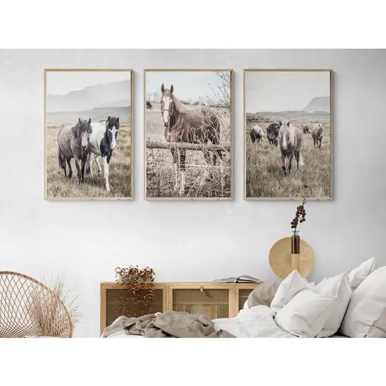 Quadro Decorativo cavalo Amimais  , decoração casa Quadro Decorativo Cavalo tamanho grande Decoração para sala casa cozinha quarto Quadro decorativo Cavalo Moderno Decoração sala Quarto Retro arte #13