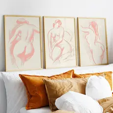 Quadro Decorativo Abstrato mulheres linhas , decoração casa Quadro Decorativo linhas Minimalistas tamanho grande Decoração para sala casa cozinha quarto Quadro decorativo Mulheres abstrata Moderno Decoração Corpo Retro arte #66
