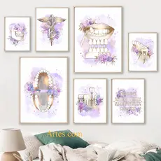 Quadro decorativo consultório dentista Quadro decorativo anatomia oral Quadro decorativo Dentes anatomia arte floral saúde oral decoração consultório Quadros decorativos Dentes anatomia arte floral saúde oral