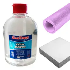 Cola Eps Isopor e E.V.A 500g Incolor Unidade Zas Traz