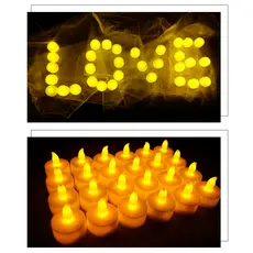 Vela Led  Eletrônica s Inclusas，Linda Amarela Decorativa, Festa