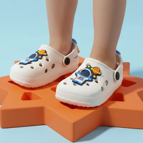Babuche Infantil Masculino De Astronauta Para Meninos Crianças Leve E Macio Promoção