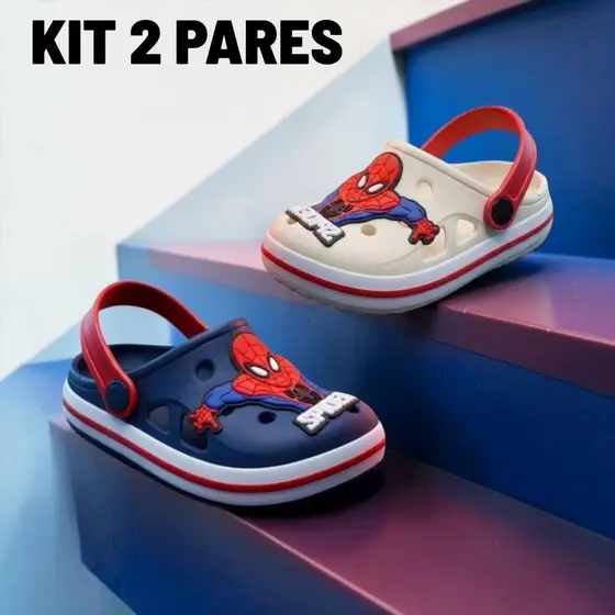 Kit 2 Pares Masculino Infantil Confortável Menino Criança Aranha Envio Rápido Promoção
