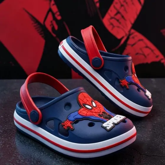 Babuche Infantil Sandália Masculina Original Lançamento Para Meninos Aranha Envio Imediato