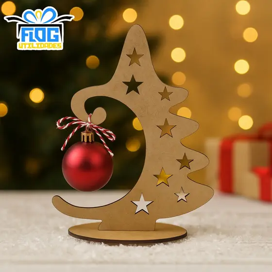 Kit Arvores De Natal - Enfeites Natalinos / Decoração Natalina Em MDF