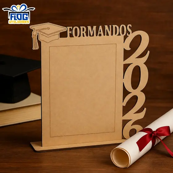 Kit Porta Retrato vertical FORMANDOS escolar  - 2026 MDF lembranças decorativa - Decoração / Sala Escolar - Papelaria