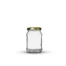 15 Potes De Vidro Para Conserva AZ 100  200ml Com Tampas Douradas