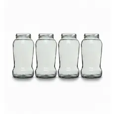 Kit 5 Potes Vidro 600ml com Tampa Dourada – Perfeito para Produção Artesanal