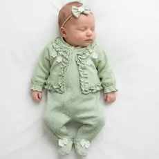 Roupa Macacão Menina Manga Longa Bebê Kids Clarice Malha 100% Algodão