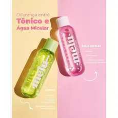 Kit Cuidados Faciais Melu By Ruby Rose: Tônico Facial + Água Micelar – Limpeza, Purificação e Controle de Oleosidade ✨💚💖
