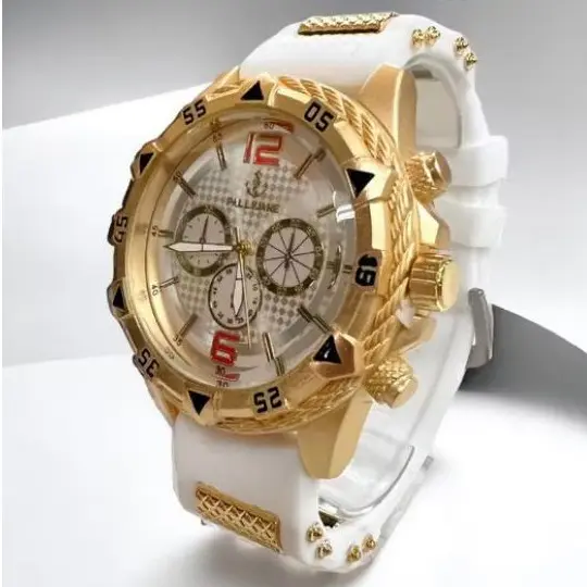 Relógio Masculino Pallyjane Pulseira Borracha Luxo