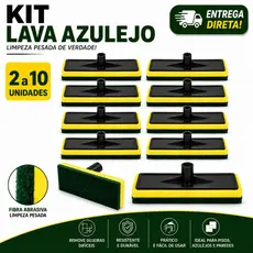 Kit Refil Rodo Esponja Abrasiva Limpa Azulejo Piso Banheiro Cozinha Tamanho Grande Envio Em 24h