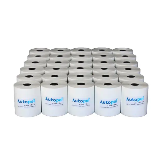 30 Rolos Bobina Térmica Autopel 57x40 40m P Relógio De Ponto