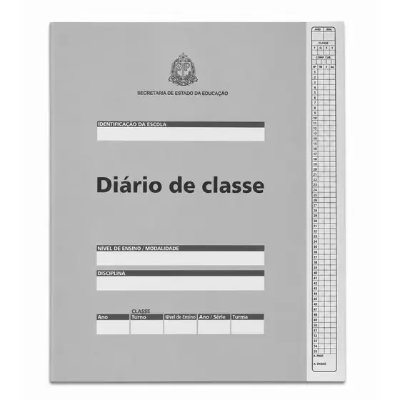 Diário de Classe Cadernos Tamoio Bimestral 8 Folhas 1 Assunto
