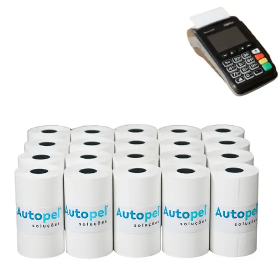 Bobina Térmica Maquina cartão crédito Pos Autopel 57x18 Kph Papel Qualidade