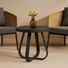 Mesa de Centro Milano Alumínio Tampo Ripado Design Contemporâneo e Versátil Moderno