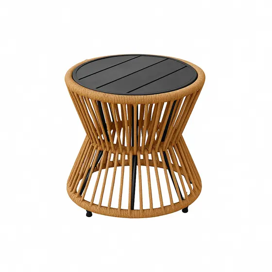 Mesinha de Corda Náutica Modelo Ampulheta Decoração Áreas Internas e Externas Oferta Fabrica