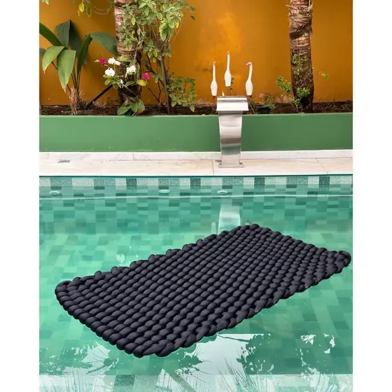 Tapete Esteira Flutuante Piscina Relax Bronzeamento Verão Confortável Corda Náutica Super Resistente