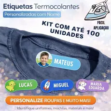 Etiqueta Termocolante Escolar Personalizada com Nome para Uniforme Alta Durabilidade Melhor Qualidade do Mercado