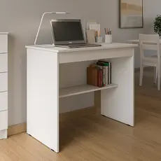 Escrivaninha Compacta Mesa de Computador com Prateleira e 1 Gaveta Para Estudo Quarto ou Escritório
