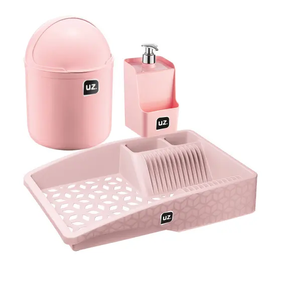 Kit Multiuso 3 peças para Pia UZ1900 Rosa