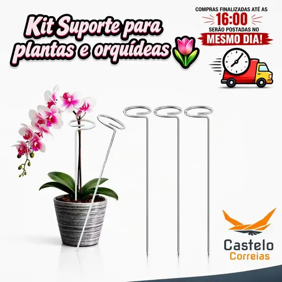 Haste tutor suporte para plantas orquideas flores rosas