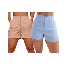 Kit 2 Shorts Alfaiataria Feminino – Elegância e Conforto em Dobro