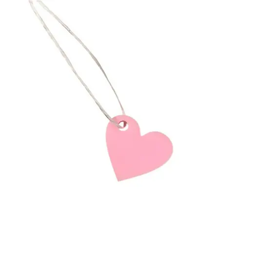 Aplique Pingente coração rosa 2cm 10pçs