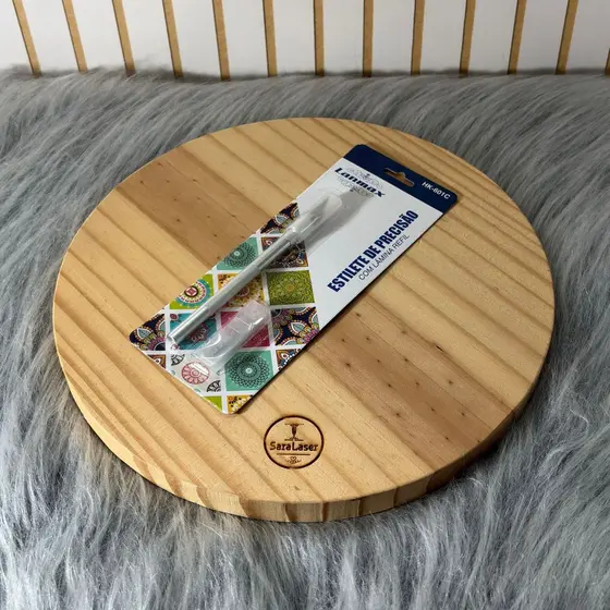 Estilete de Precisão Lanmax 5mm Aço + 6 Lâminas - Estilete para Artesanato, Papel, EVA e Encadernação