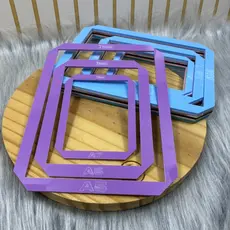 Kit de Gabaritos A5, A6 e A7 em Acrílico 3mm - Ideal para Encadernação