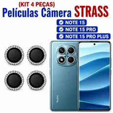 Kit (4 Pcs) Película Lente Câmera Brilho brilhante Diamante Para Redmi Note15 Pro Note 15 Pro Plus 4g 5g