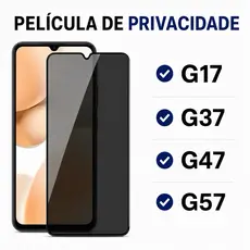 Película de vidro 3D Privacidade Anti Spy Para Motorola G17 G37 G47 G57 Power
