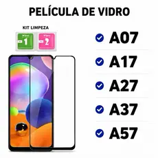 Kit 3Pcs/5Pcs Película De Vidro Temperado 3D Para Samsung Galaxy A07 A17 A27 A37 A57