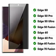 Película Cerâmica Fosca Privacidade para Motorola Edge 60 50 70 Pro Fusion Ultra Plus (Tela Curva)