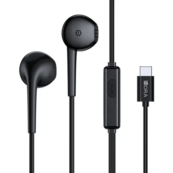Fone de Ouvido Com Fio 1Hora Aut124 Cabo 1.2M Tipo C Preto