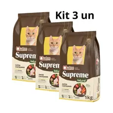 Kit Quatree Supreme  Gatos Castrados Frango 1 kg+ - 3 Pacotes