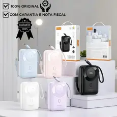 Carregador Portátil Bateria 10000Mah Turbo 20W Com Cabo IPHONE TIPO-C Universal BTE-15A