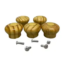 Puxador Pomel de Madeira para Tampa de Panela com Parafuso Acabamento Premium Kits 5, 10 ou 15 UND