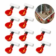 10 Bebedouros Automáticos Aves Galinha Codorna + Conexão T Adicionar aos favoritos