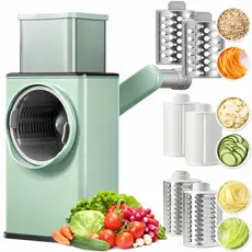 Ralador de Queijo Fatiador Legumes Cortador Vegetais Manual 3 em 1 Multiuso Com Ventosa Manivela