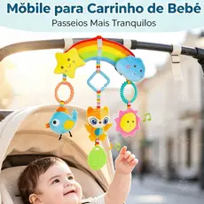 Bebê Recém Nascido Coruja ARCO IRIS/ Mobile 0-3 Anos Centopeia para Carrinho de Brinquedo Sensorial Berço Com Chocalho