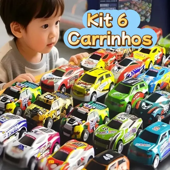 Kit Com 6 Matel Carrinhos Coloridos Coleção Carros De Brinquedo e Compatível Hot wheels Colecionavel