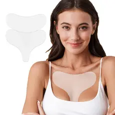 Adesivo Anti Rugas Colo /Peito Reutilizável Silicone /Hidratação Autocolante Profunda Noturna,Estimula Colágeno Natural