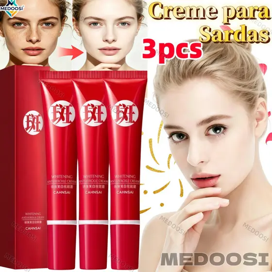 MEDOOSI 3pcs Creme Forte Original para Remover Manchas Escuras | Clareador e Uniformizador de Tom Pele / Cuidados pele