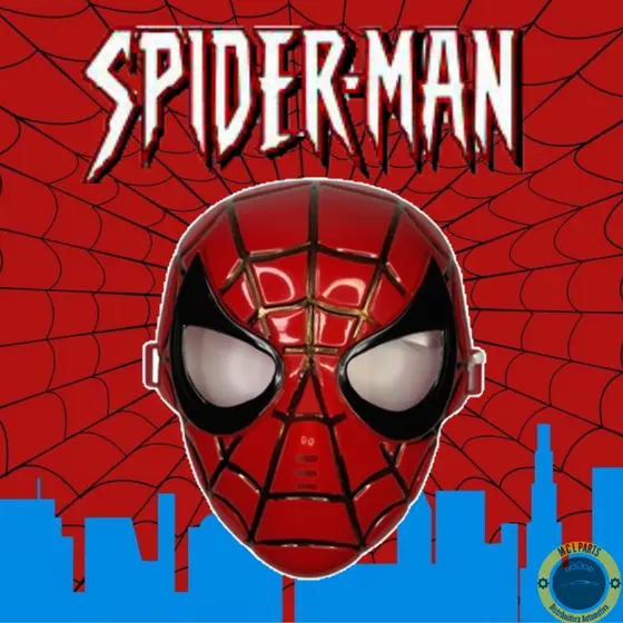 Mascara Elásticas Infantil Menino Aranha tradicional Vermelho Plástico Para Fantasia