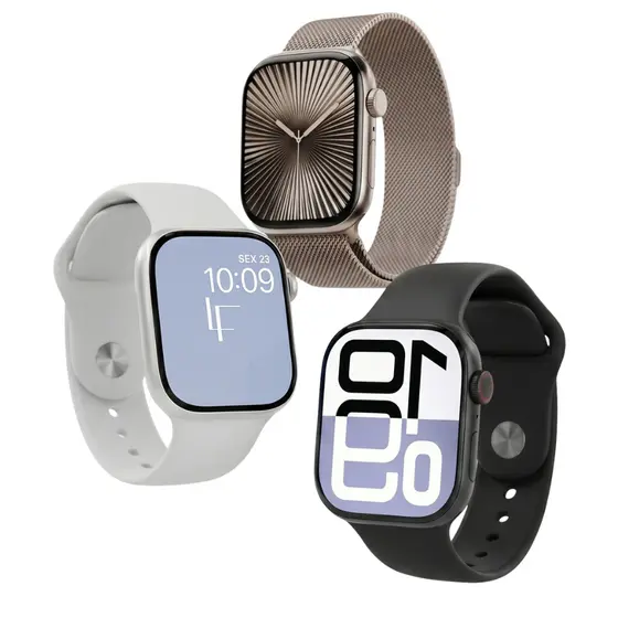 Relógio Smartwatch GS10 Mini 41mm Lançamento 2025 Faz Chamadas Recebe Mensagens WhatsApp com Brindes