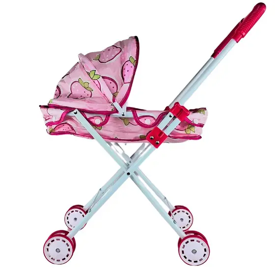 Carrinho De Boneca Bebe Berço Brinquedo Divertido Castela Rosa