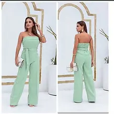 macacao Longo tomra que caia Feminina Elégante Pantalona Alfaiataria